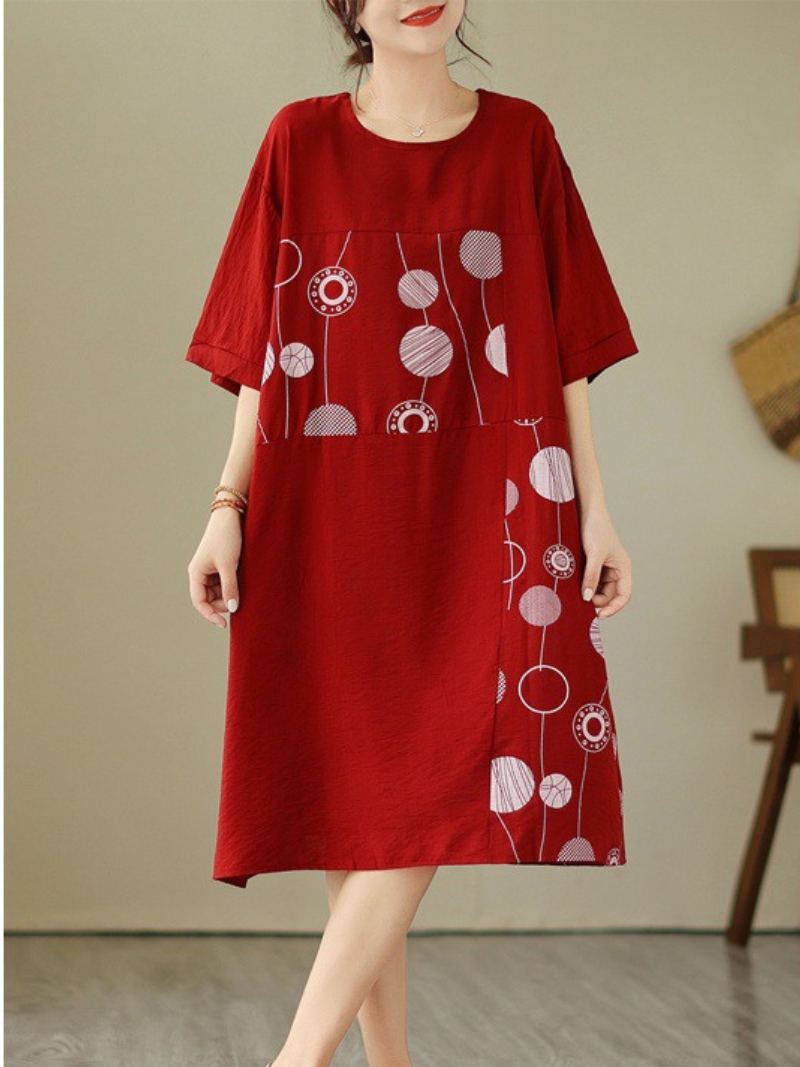 Take My Soul Round neck A-line Dress - Fashionpara