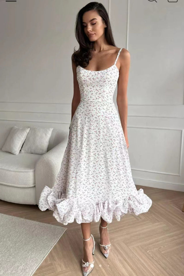 Flounce Bustier Midi Dress - View 12