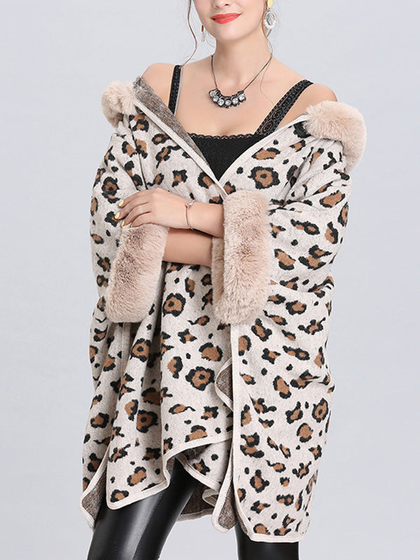 My Favorite Flutter Fluffy Neck Plus Size Cape Cardigan 18