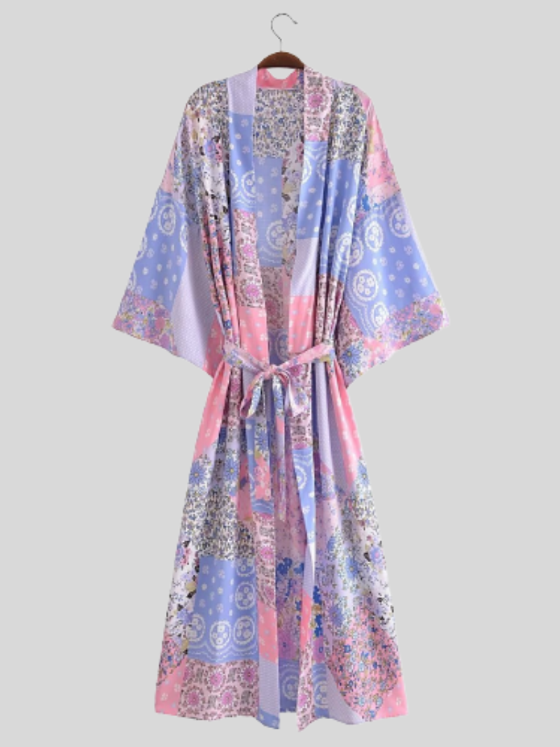 Daily Ritual Cotton Loose Short Sleeves Kimono Jacket - Fashionpara