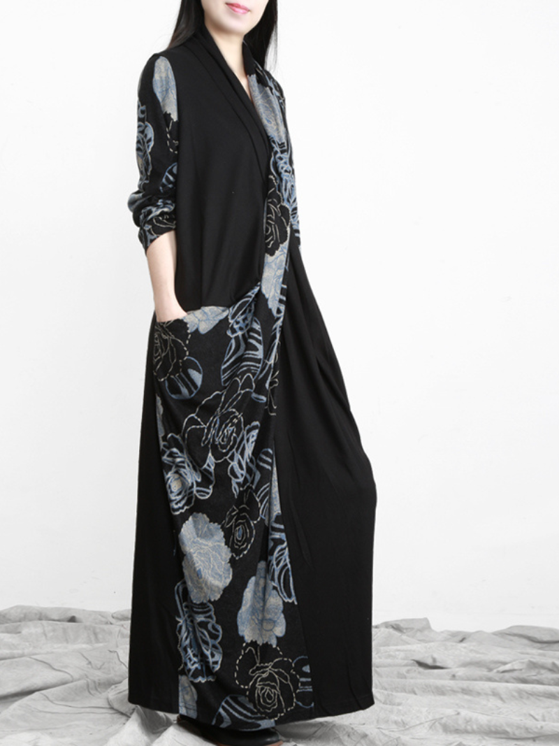 Skirt v-neck long maxi dress 2