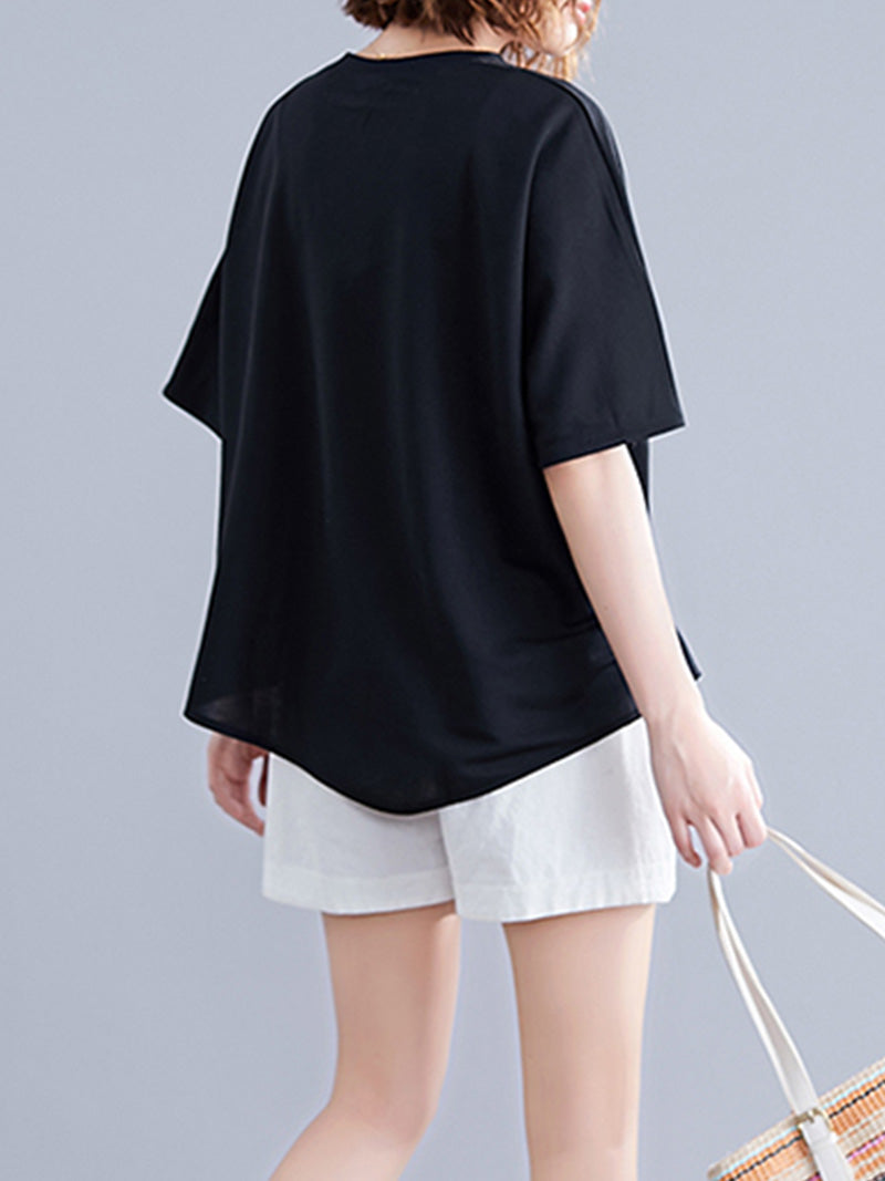 Lover's Leap Elastic Waist Style Basic Tops - Fashionpara