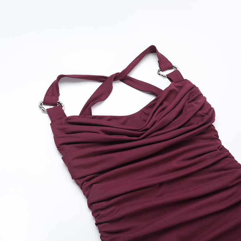 Solomon Maxi Dress - Maroon