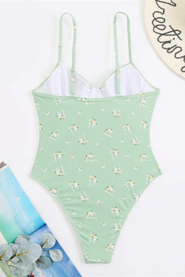 Fresh Floral One Piece Swimsuit - Fashionpara