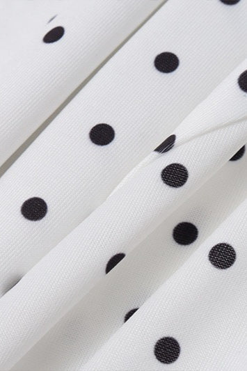 Off Shoulder Polka Dot Two Pieces Set