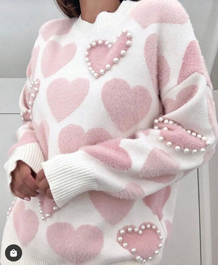 Love Pearls Sweater - Fashionpara