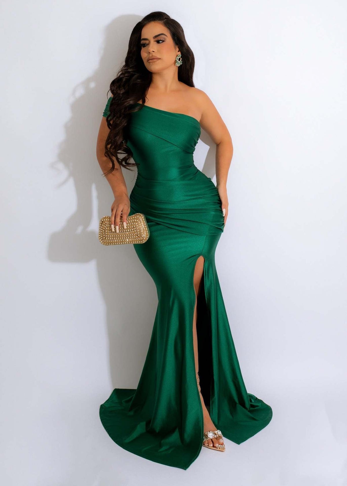Women Clothing Dress Evening Dress off Shoulder Split Sexy Maxi Dress