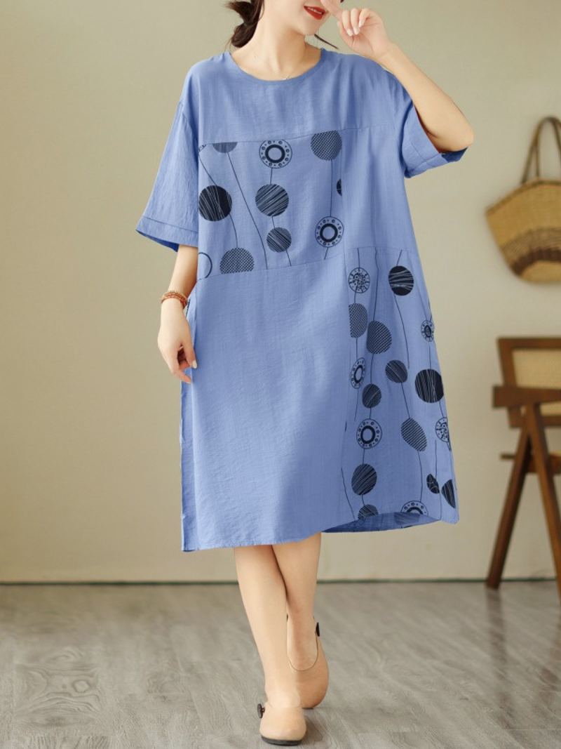 Take My Soul Round neck A-line Dress - Fashionpara