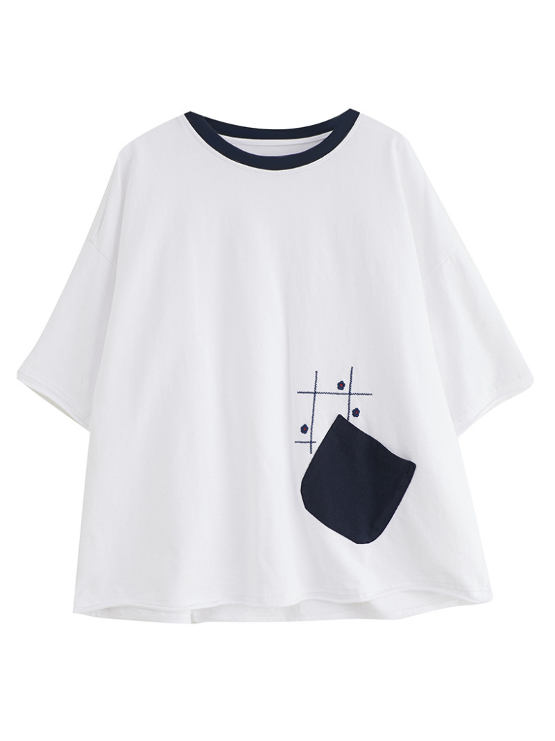 Time Will Come Loose Round Neck Top - Fashionpara