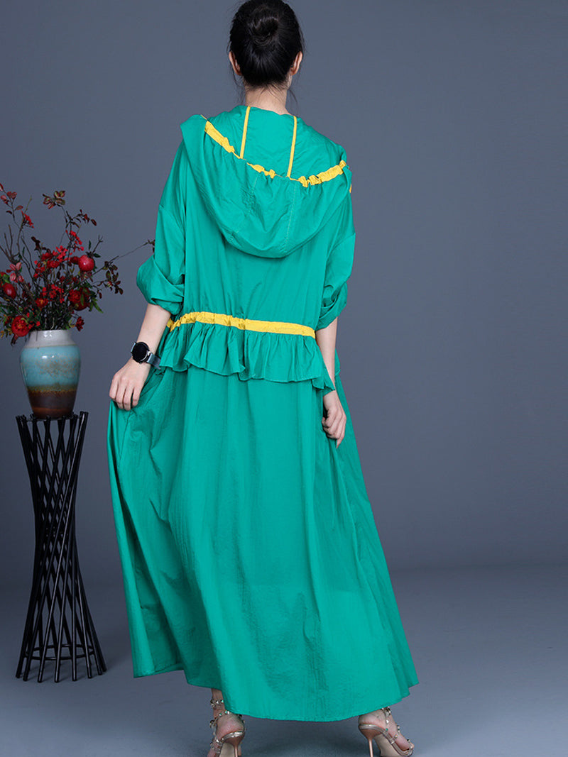 Hooded Open-Front Longline Duster Coat 5