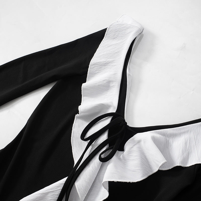 Ruffle Charm 2.0 Mini Dress - Black