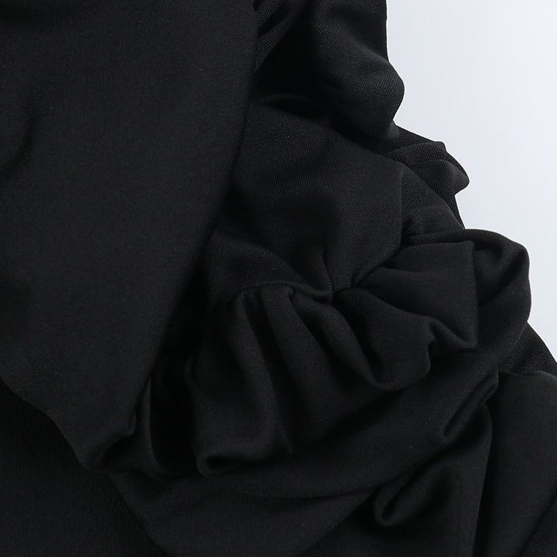 Strapless Fit-and-Flare Bubble-Hem Mini Dress 12