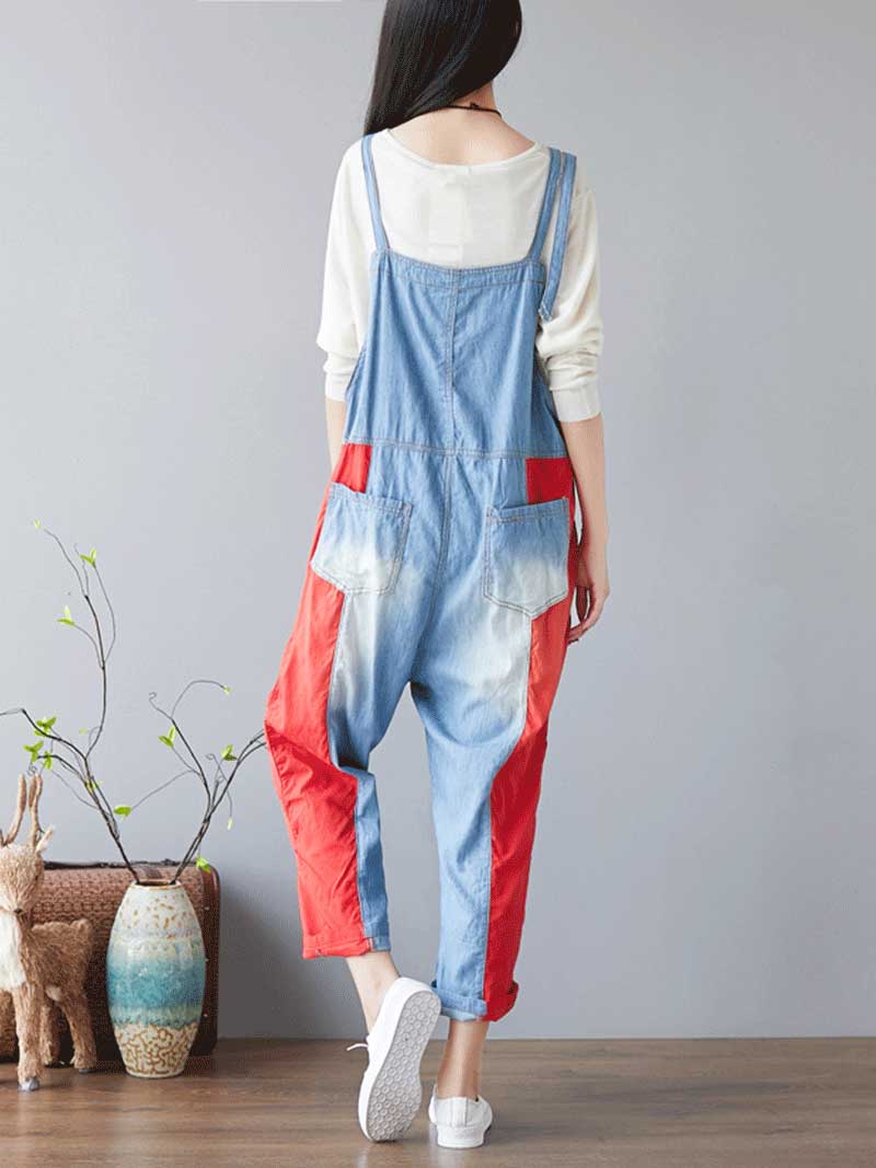 Call Me Crazy Denim Overall Dungarees - Fashionpara