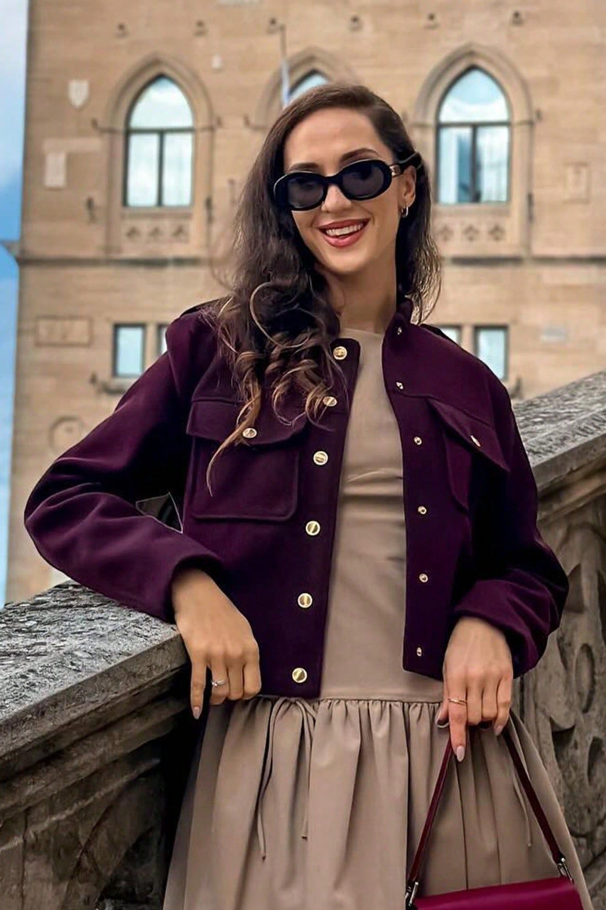 Cropped Retro Buttoned Jacket 8
