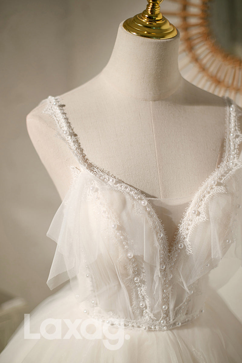 Spaghetti Straps Beads Cute Homecoming Dress - Fashionpara