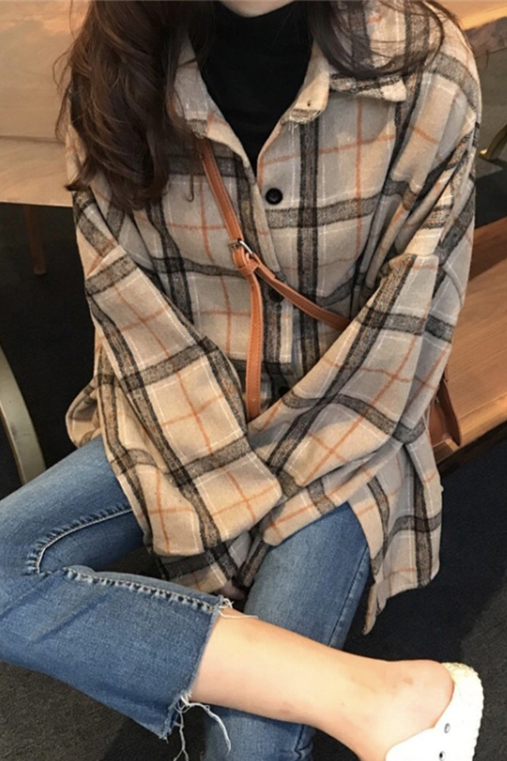 Heavy Pocket Tweed Plaid Shirt