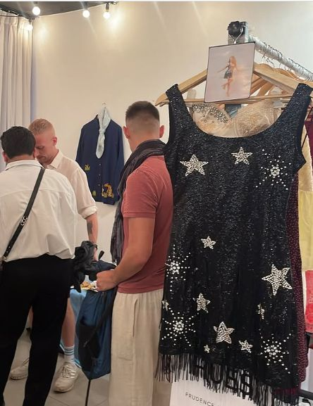 Sparkling Tassel Square Neck Star Sequin Open Back Homecoming Dress - Fashionpara