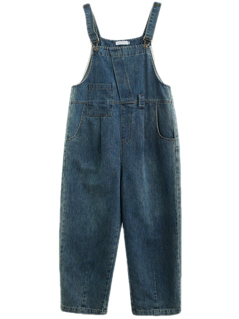 Pure Soul Denim High Waist Loose Overall Dungarees - Fashionpara