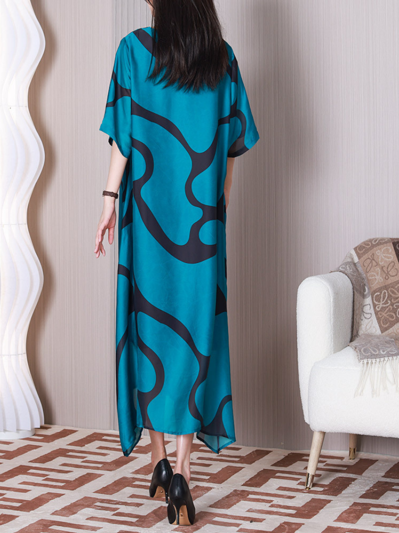 Beautiful life Round Neck A-line Dress - Fashionpara
