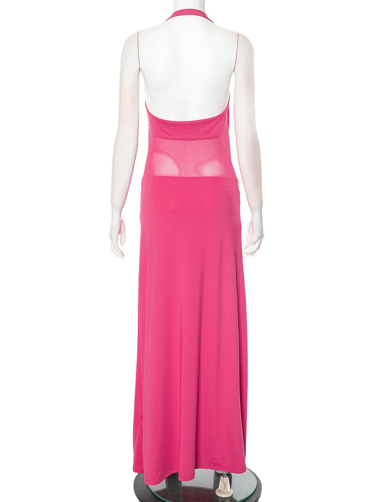 Mesh Sweetheart Cross-Front Cut-Out Ruched Bodycon Maxi Dress 12