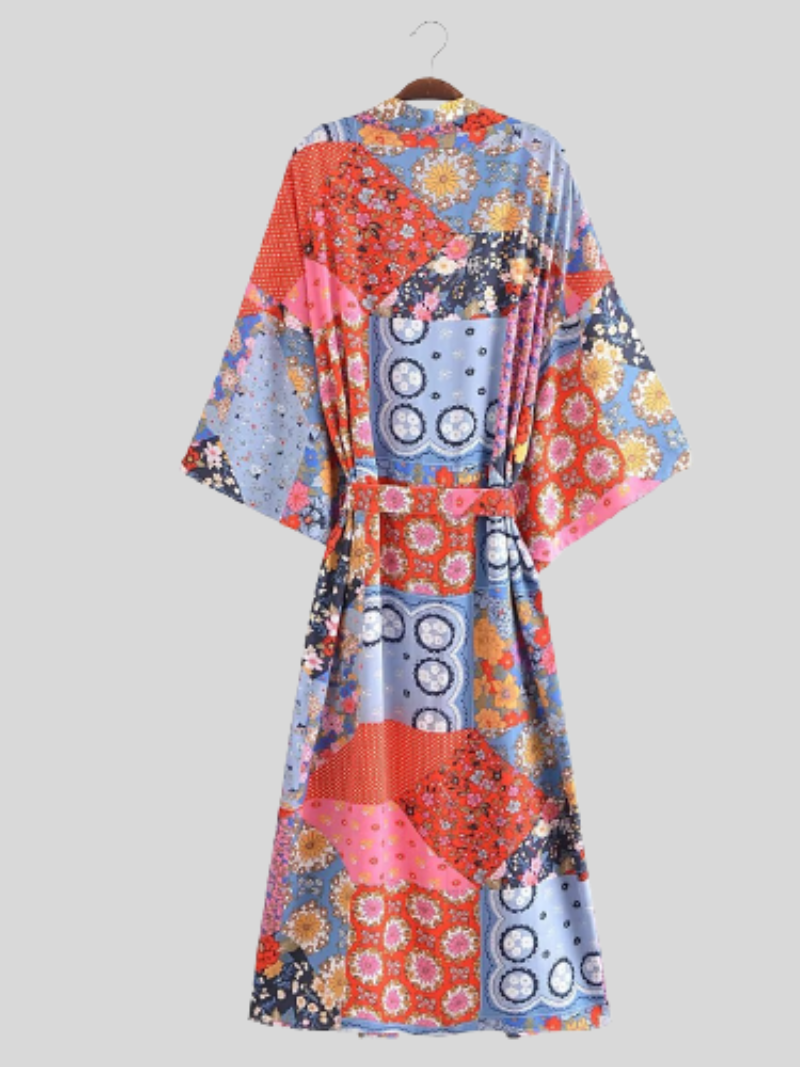 Daily Ritual Cotton Loose Short Sleeves Kimono Jacket - Fashionpara