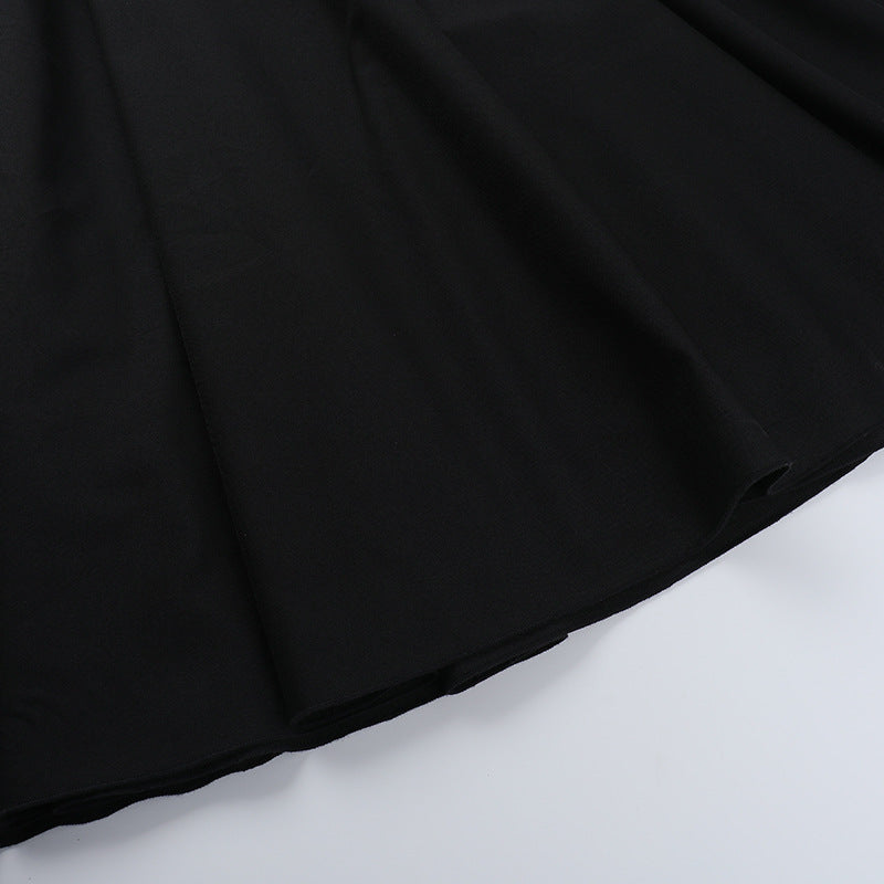 V-Neck Spaghetti Strap Drop-Waist Flared Maxi Dress 12