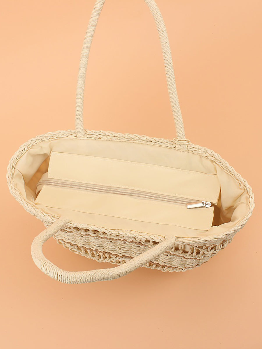 Weave Fashion Commuter Bag Straw Shoulder