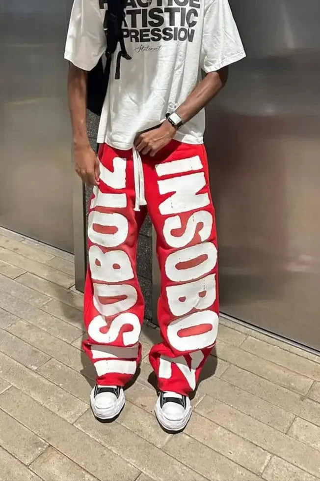 Harajuku Mysterious Letter Patch Pant