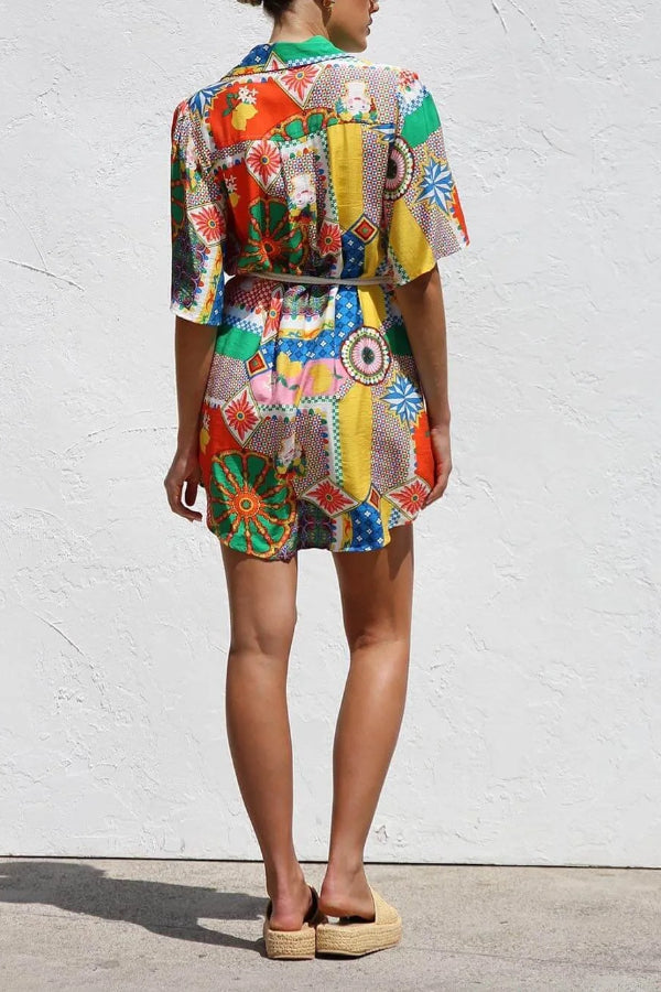 Unique Ethnic Pattern Print Melanie Dress - Fashionpara