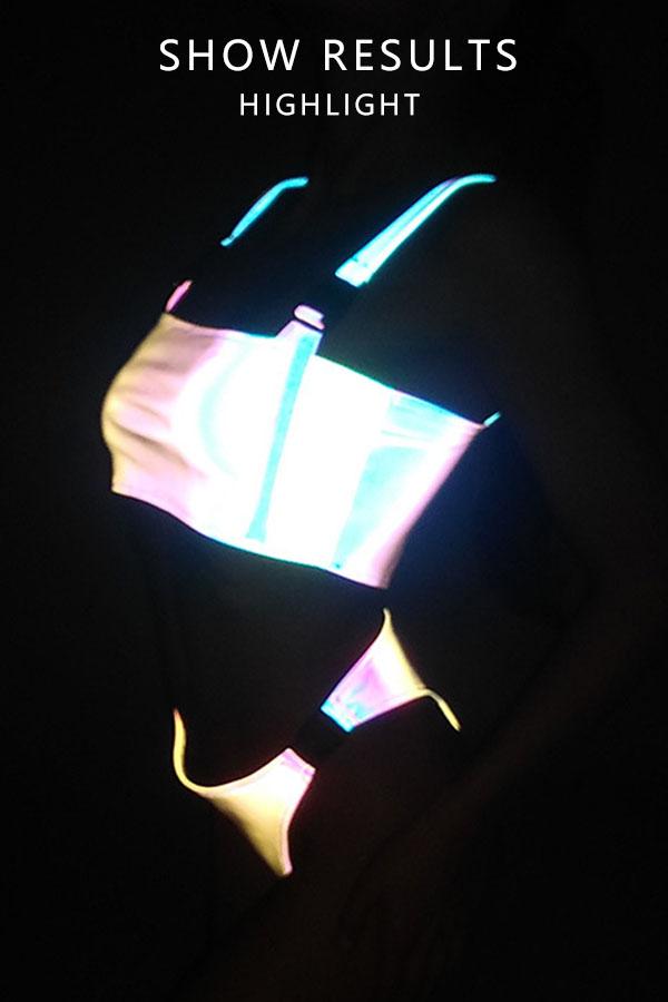 Trendy Dazzle Colorful Reflective Bikini - Fashionpara