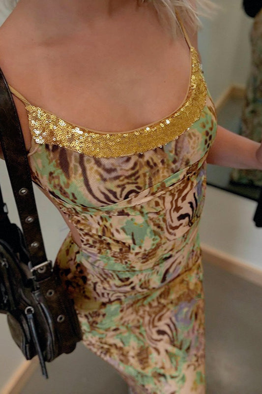 Cut Out Back Slip Dress