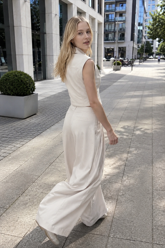 Sleeveless Two Piece Vest Pants Set