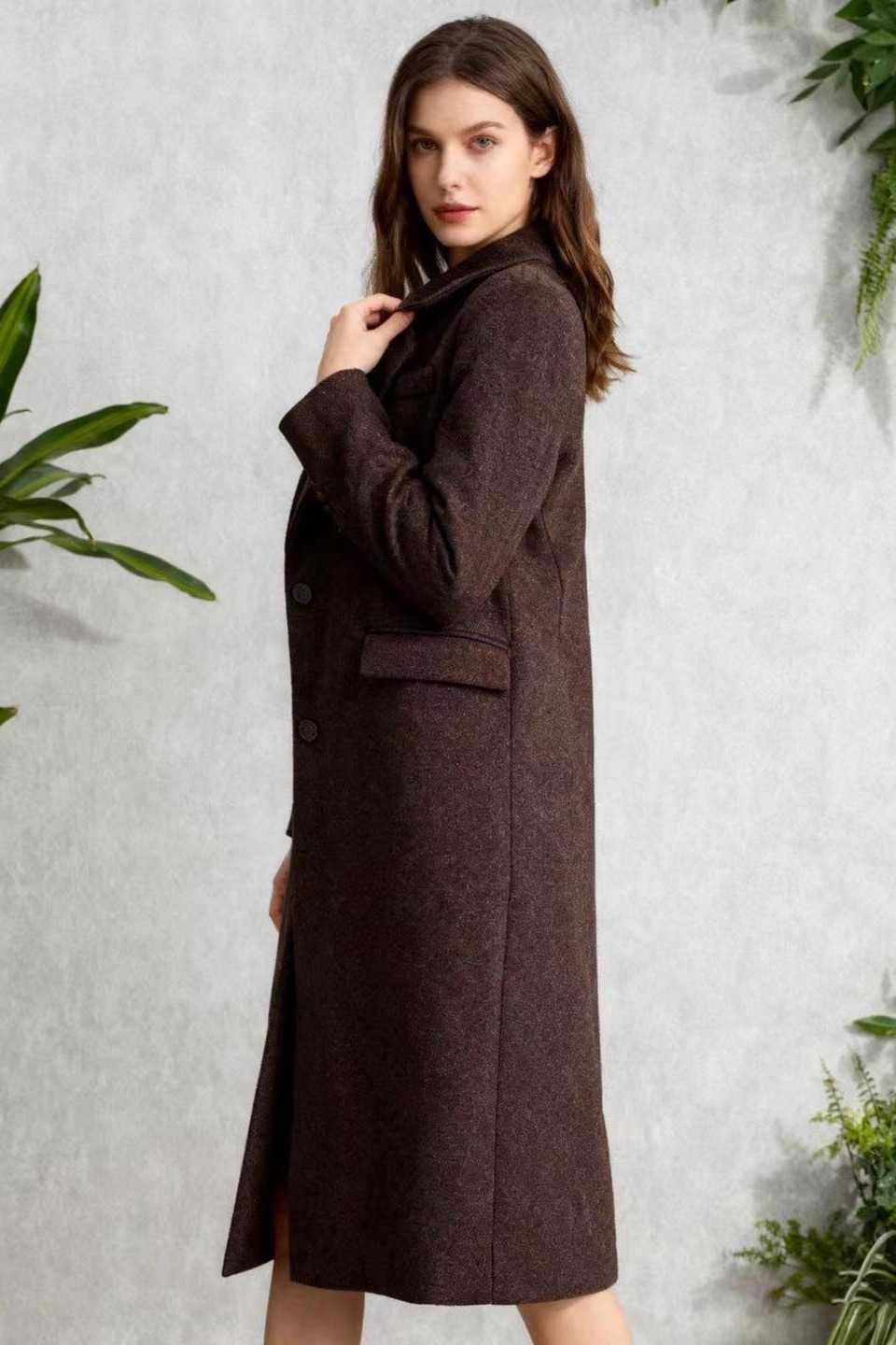 Versatile Wool Blend Long Chic Overcoat - Fashionpara