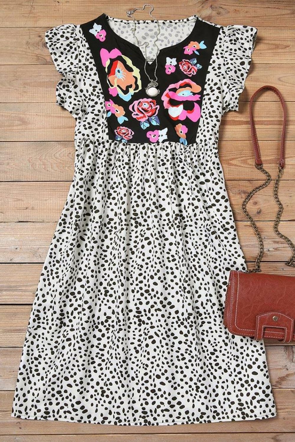 Bohemian Print Sleeveless Dress - Fashionpara