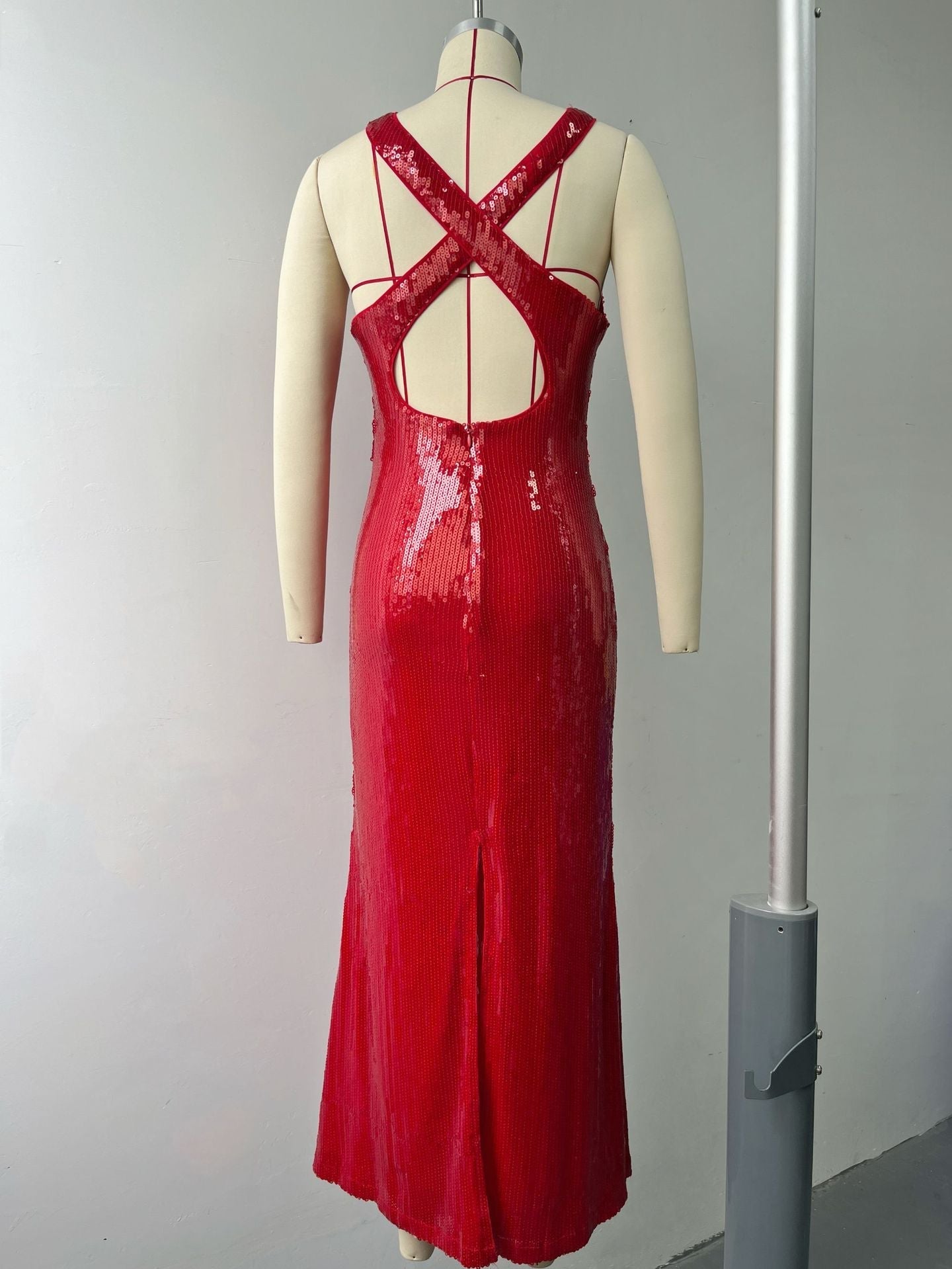 Hexed Bodycon Dress - Red