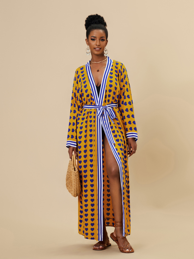 Music Of Love Rayon Long Kimono Jacket 4