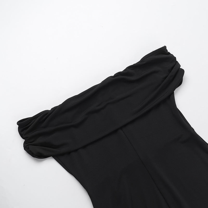 Showstopper Slit Dress-Black