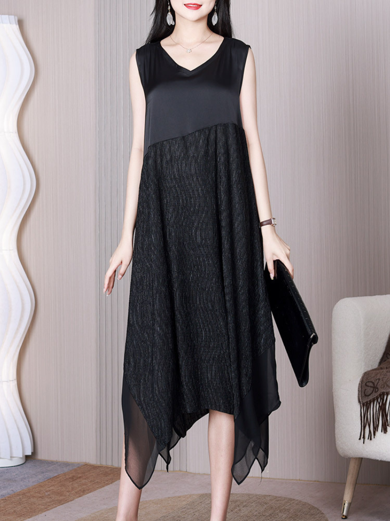 Love Yourself V-neck A-line Dress - Fashionpara