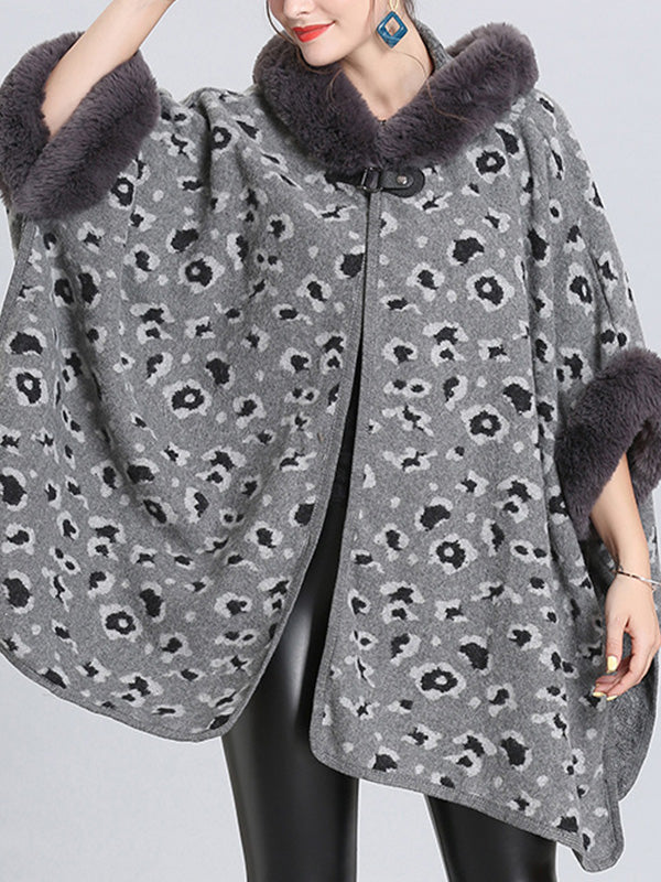 My Favorite Flutter Fluffy Neck Plus Size Cape Cardigan 23
