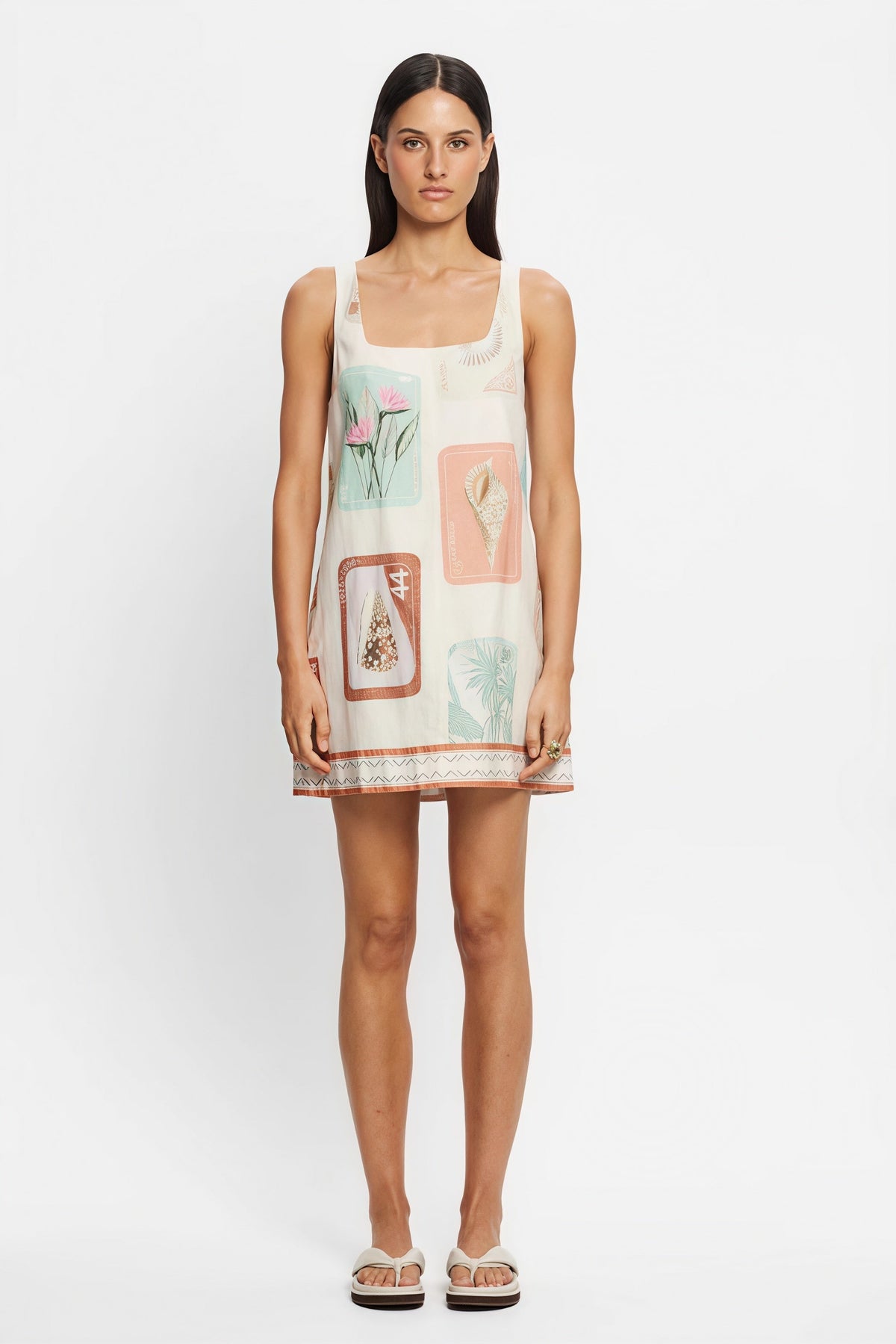 Scenic Print Square Neck Playsuit 2