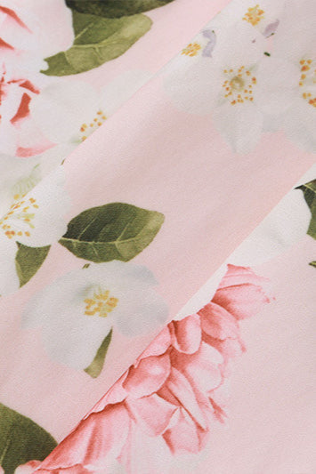 Floral Print Sweetheart Corset Slit Midi Dress 4