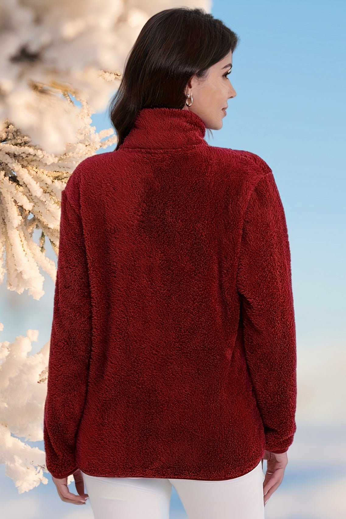 Casual Fuzzy Zipper Jacket 4