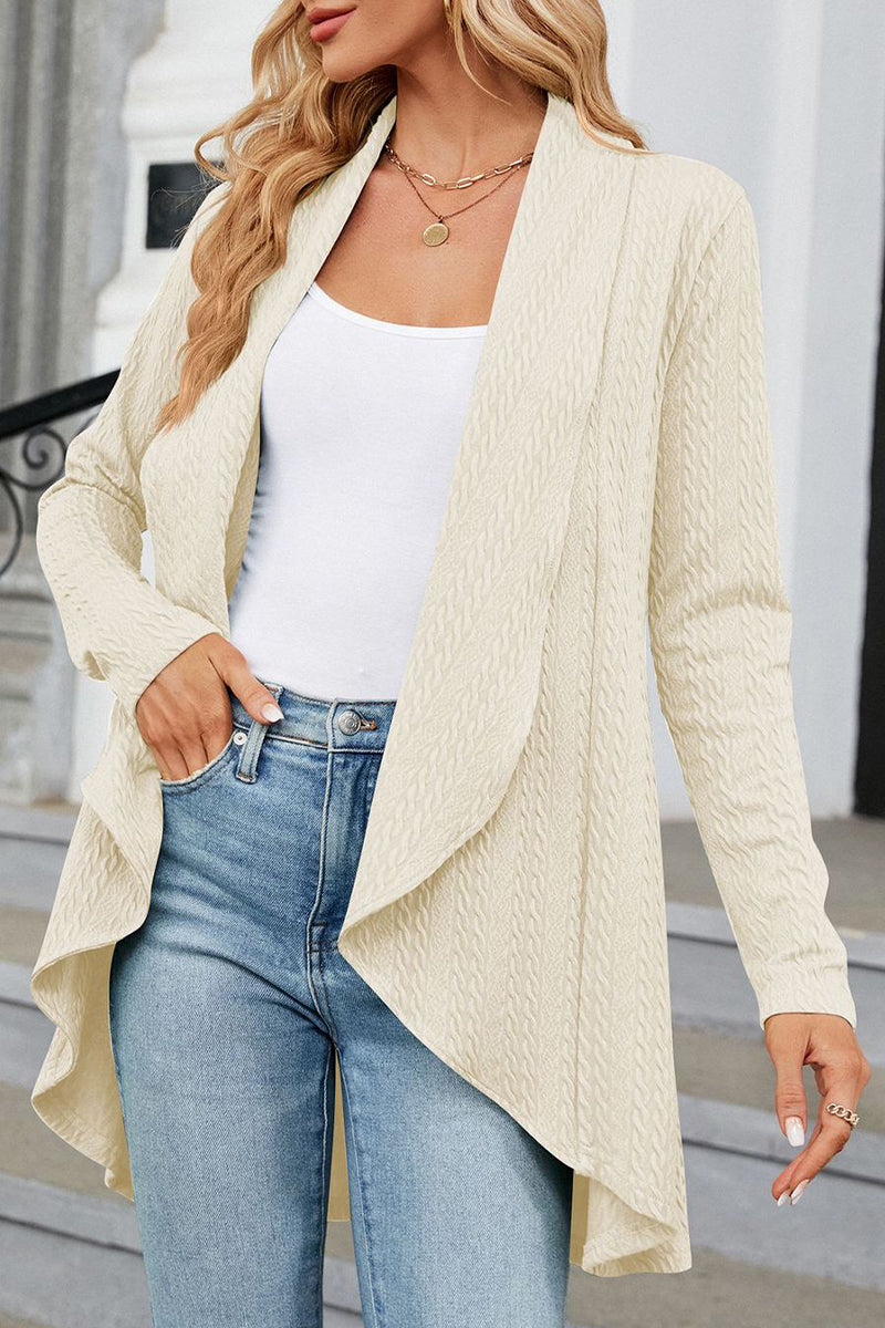 Uniqshe Lapel Loose Knitted Cardigan for Effortless Style