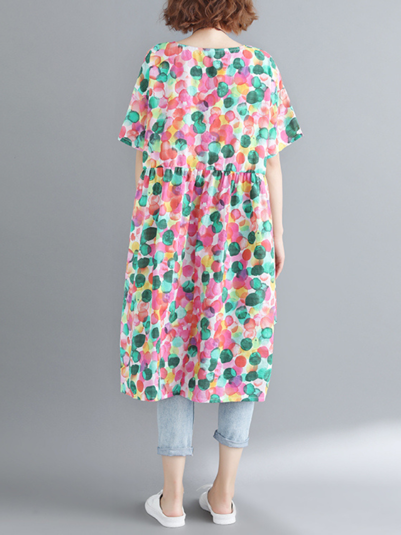Love is Here Large Size Dots Pattern Tops - Fashionpara