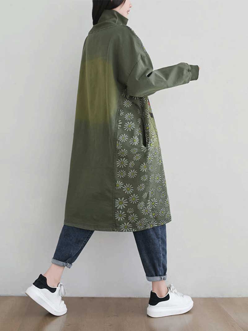 Make Your Dreams Printed Turtleneck Sweater Midi Dress - Fashionpara