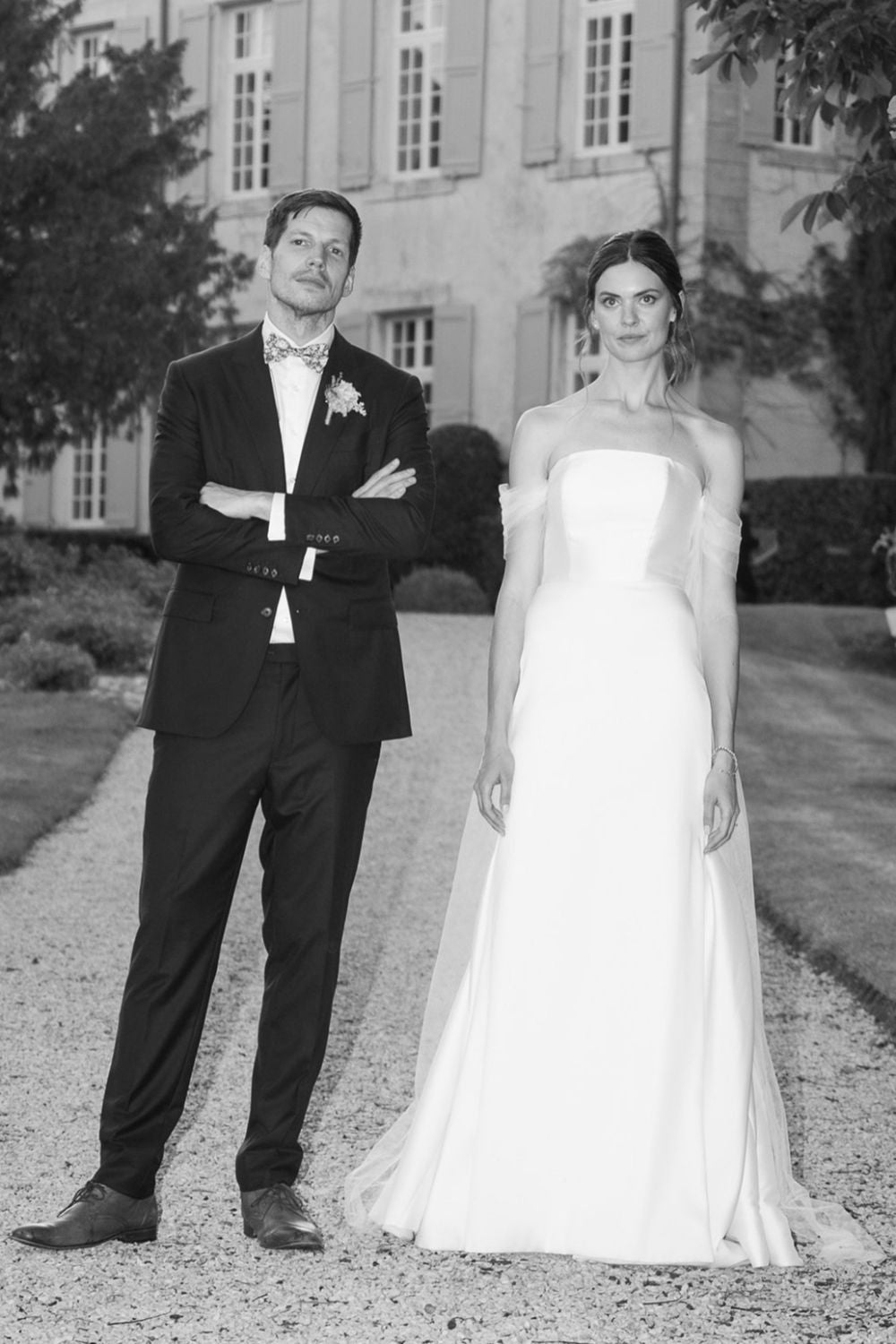 Charming A Line Off the Shoulder White Long Bridal Dress - Fashionpara