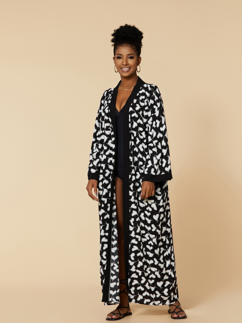 Music Of Love Rayon Long Kimono Jacket 7