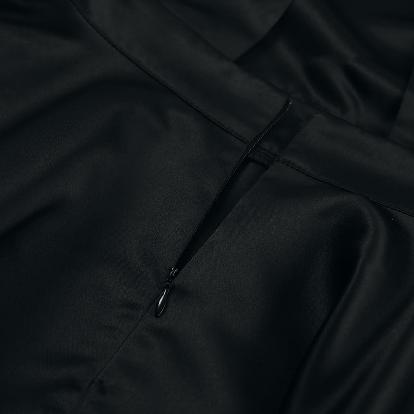 Bow-Gate Mini Dress - Black