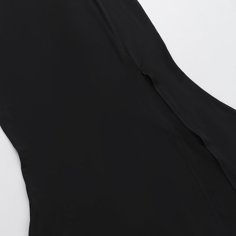 Showstopper Slit Dress-Black