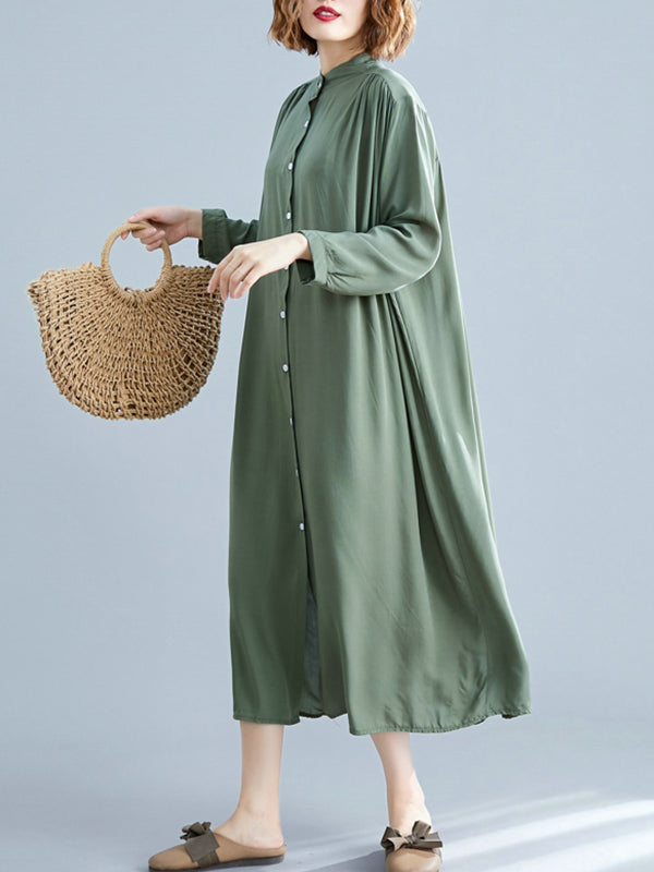 She's All Tiki Midi Shirt Dress - Fashionpara